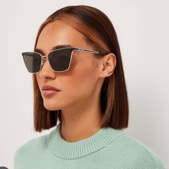 NWOT Saint Laurent SL 429 Sunglasses - Black/Silver - Picture 7 of 7